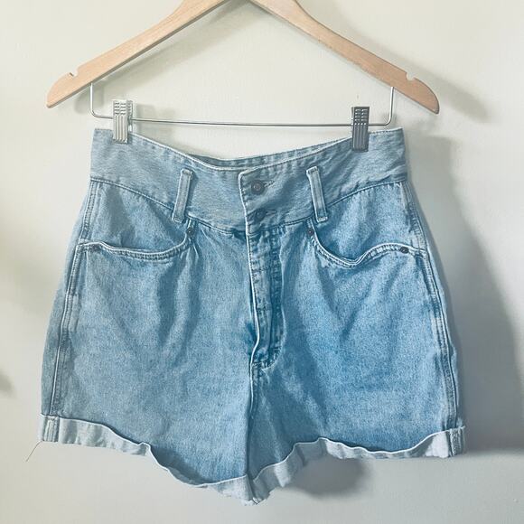 VTG EXP Shorts Denim Jean Ultra High Rise Rolled Hem 90s Mom Casual 11/12 - Picture 1 of 7